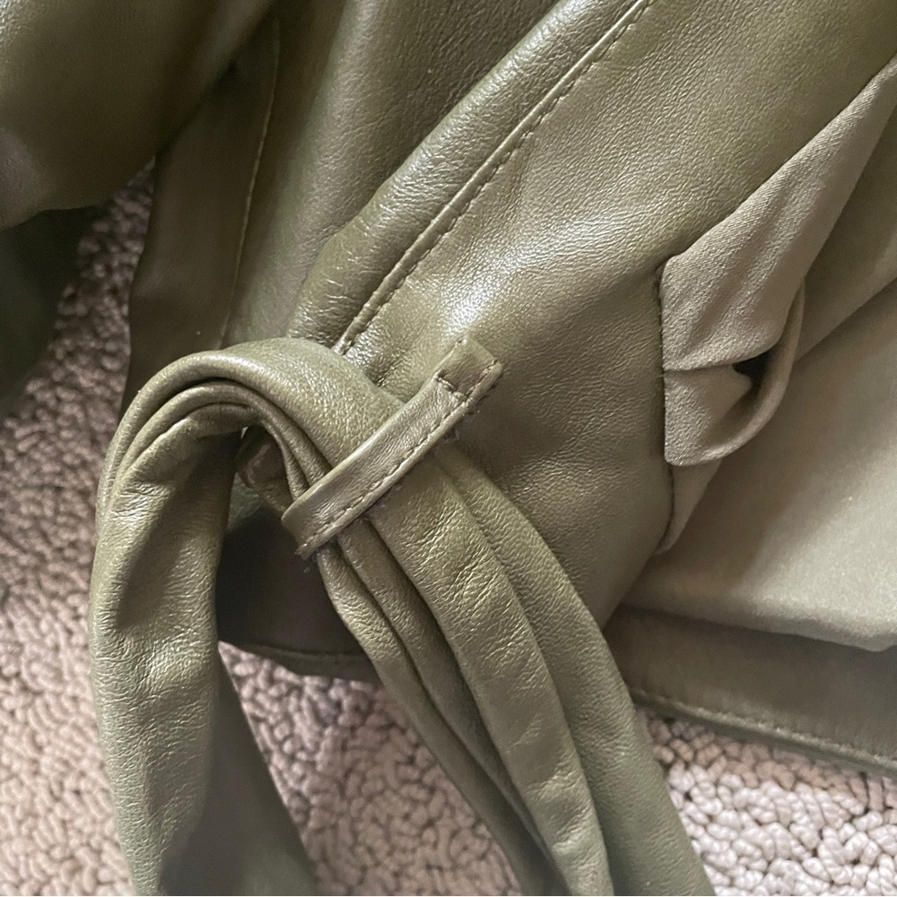 NWT Lamarque Green Cropped Leather Jacket/Blazer - Picture 7 of 9